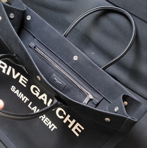 - Saint Laurent RIVE GAUCHE cabas canvas tote bag - Picture 7 of 11
